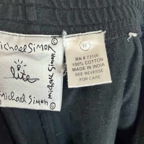 Michael Simon Lite Black Cotton Halloween Pumpkin Embroidered Pants: - Picture 10 of 10